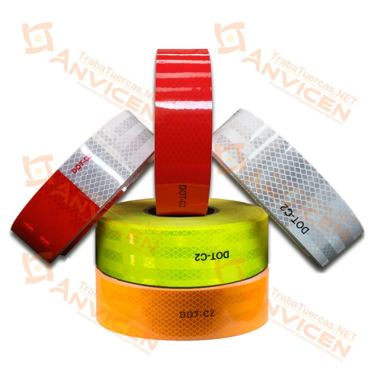 Cinta Reflectante De Seguridad DOT-C2 – Rollo 150 Pies, Color Blanco, Para Remolques Y Camiones